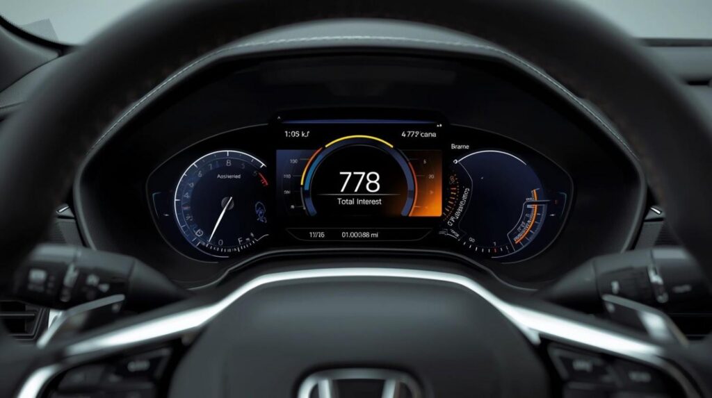 close-up of a digital dashboard on the infotainment screen of a 2026 Honda Accord