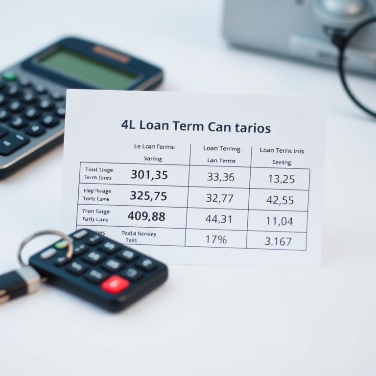 Side-by-side loan term comparison showing total interest paid on a $35,000 auto loan at different term lengths